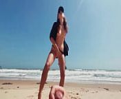 Teen Girl Public Masturbates on a Nude Beach, caresses Feet, and Guy jerks off Dick and Cums from fkk teenage nudist boyian