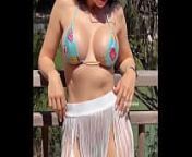 Sexy Latina bikini with outdoor from neiva mara teddy bear