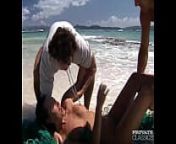 Gina, a Girl in a Net Has a Threesome in a Tropical Beach from tropical cuties deli nude 10 11exfo ruwaxxx