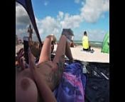 Exhibitionist Wife 511 - Mrs Kiss gives us her NUDE BEACH POV view of a VOYEUR JERKING OFF in front of her and several other men watching! from jerk off public