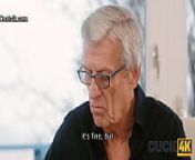 CUCK4K. Grey-haired cuckold doesn't disturb his wife with huge breasts from cheating from old husband watches wife cuckold him tv movie