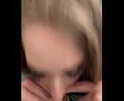 Blonde petite barbie slut sucks cock in heavy makeup (bad audio) [ thespacebimbo ] from he lets me taste my pussy and his hot cum