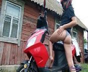 Girl In Helmet Jerks Pussy To Orgasm On Step Brother Motorcycle from desi kask sex