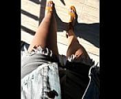 Pee desperation in jean shorts from vallantina nappi jeans foot worship video