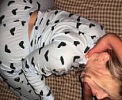 Fucked doggy style stepsister in pajamas and filmed it from muna blu