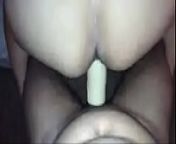 Pounding her with a thick cock sleeve from penis sheath sex