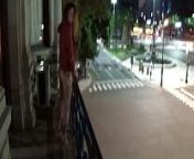 Outdoor public pissing from a balcony in America from amerika outdoor sexolij
