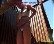 Young Girl with a Shaved Pussy in a Beach Cabin: HD Porn c0 from www xxx duty c0
