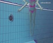 Lera underwater big tits teen from south indian swimming pool