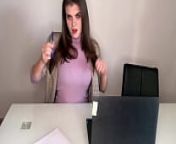 Hot Step Mother Seduces Step Son in the office, shows him milky nipples and Makes big cock Handjob from hot step mother makes her son horny