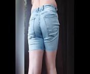 Big Butt Hot Ladyboy Booty Shemale Model Sissy Cosplayer Horny Sexy Blonde Young Boy White Skin Girl Jeans Short from 18 shemale short