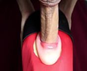 Deep throat throat fucking and pulsating close up from gay small boy sex doll
