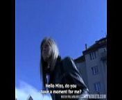 CZECH STREETS - Ilona takes cash for public sex from ilona anna and layla