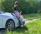 Sucking Dick Outdoors on the side road and Got Fucked Outdoors on the Car Hood from mahika ak car xxxa nika opu bissas xxx xvideos com
