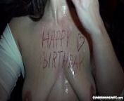 My Birthday Gangbang Party from my mom calls during birthday sex and i