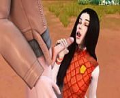 Asian girl being penetrated in both holes - sims 4 - 3D animation from 3d daughter