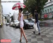 Jeny Smith white see through mini dress in public. from sexi ve