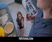PetiteHoe -Lucky stud pummmeling Madi Collins sweet pussy over the table from lucky pussy porn
