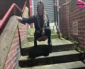 Pissing on Public Staircase from masturbition public