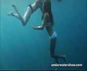 Nastya and Masha are swimming nude in the sea from masha bakko nude