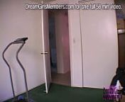Innocent Blonde Exercises Naked In Her House from exercise