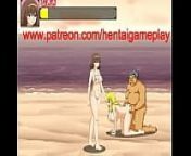 Cute teen bikini girl hentai having sex with a lot of man on an island in a hot xxx hentai action game from island girl xxx