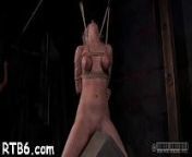 Ferocious whipping for hotty from sadistic whipping