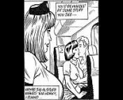 Busty big naturals tits stewardess takes on huge cock threesome xxx comic from interracial porn comics