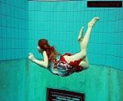 Hairy ginger Polish teen underwater from 深水埗otctg@hkotcccfxs9