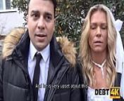 DEBT4k. Debt collector tracks down sexy bride and they have affair from claudia mariee fuckin