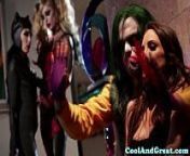 Catwoman pussyfucked in trio by joker from superheroine defeated by joker and riddler