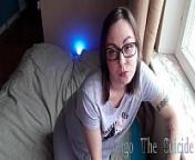 Dirty talk step sister asks to cum for her from sister masturbation