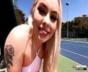 Real Teens - Haley Spades Fucked Hard After A Game Of Tennis from tennis up skirt bum