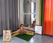 Nude yoga compilation. A woman in panties practices yoga in the gym. My Secret Diary. Long 5 from meine leotard