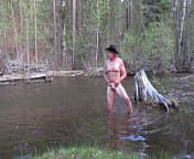 Skinny dip and bathing. from river aunty naked bathing
