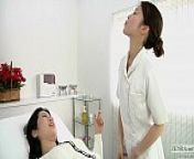 Japanese lesbian erotic spitting massage clinic Subtitled from lesbian spitting