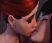 3D Futanari Animation, Anal Creampie - Redhead Shemale fucks Brunette's Ass from shemals sex