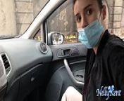 Stranger helps her to lift the bags in exchange of a blowjob in his car.Caught in public giving a blowjob from indan car sac
