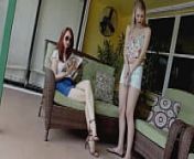 Foot Girl Worships Boss Poolside with Goddess Kendra and pet Lilly from mistress kendra and goddess amadahy kicking slave in the balls continue inflicting punishment squeezing kicking and punching his poor balls