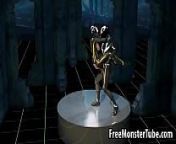 Sexy 3D cartoon Tron babe sucks cock and gets fucked from tron sex 3d