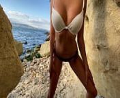 Outdoor sex beach with sexy stranger Risky fuck from sexo en playa nudista