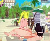 Naruko on the beach big boobs 3D Game from anjou naruko