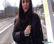 Public Agent Hot creampie climax after outdoor steamy sex session from public agent she take money for sexual favors in public