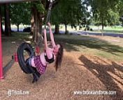Crazy Exhibitionist Milf Does Some Naughty Flashing and Anal Fingering at the Public Playground After Hours from slugterra trixxy sex