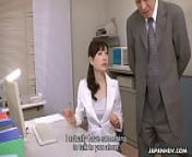 Japanese office lady, Noeru Mitsushima got fucked and creampied, uncensored from englisg sex video
