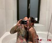 Tattooed hottie Lucy ZZZ fucked hard in the bathtub from www zzz xxx m4