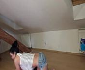 Three Erasmus Student hot tight pussy girls in short shorts YOGA bend overs with slight fails and oops at home after lingerie try on day from cheats girlfiend erasmus