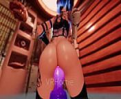 Hot Future Babe Fucking Giant Dragon Dildo Pussy Anal Lap Dance VRChat ERP from sex fuck dance