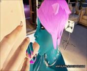 3D Blue Alien Girl With Small Tits Blows And Fucks! from 3d alien porn