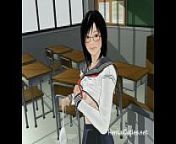 Horny anime cutie fingered in class from anime echi
